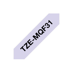 P-touch Satiininauha TZe-MQF31 musta/lila