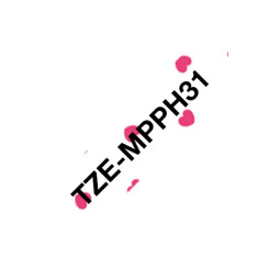 P-touch Satiininauha TZe-MPPH31 musta/valkoinen