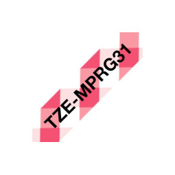 P-touch Tarranauha TZe-MPRG31 musta/punavalkoinen