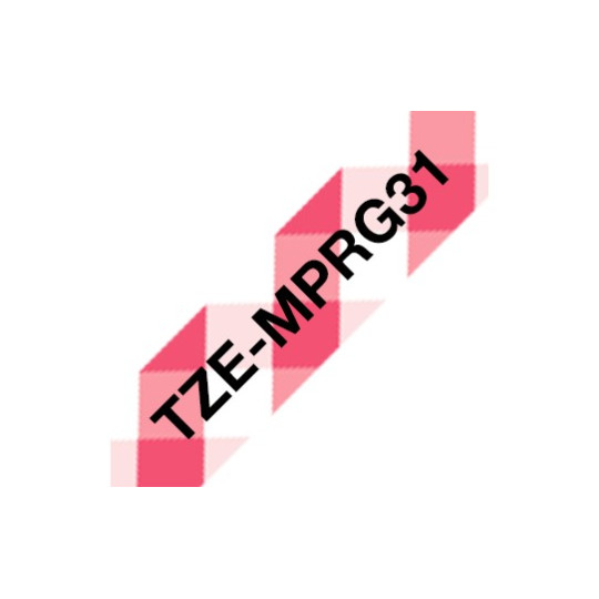 P-touch Tarranauha TZe-MPRG31 musta/punavalkoinen