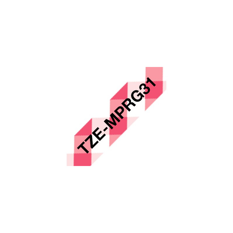 P-touch Tarranauha TZe-MPRG31 musta/punavalkoinen