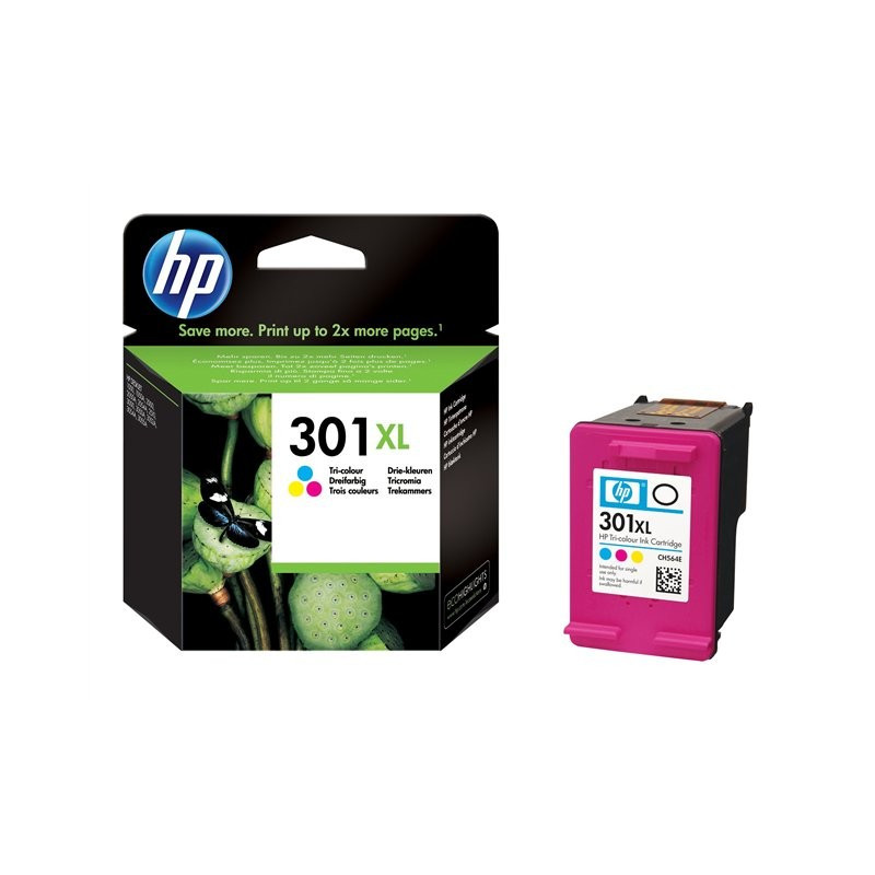 HP 301XL ch564ee 3-värimustepatruuna