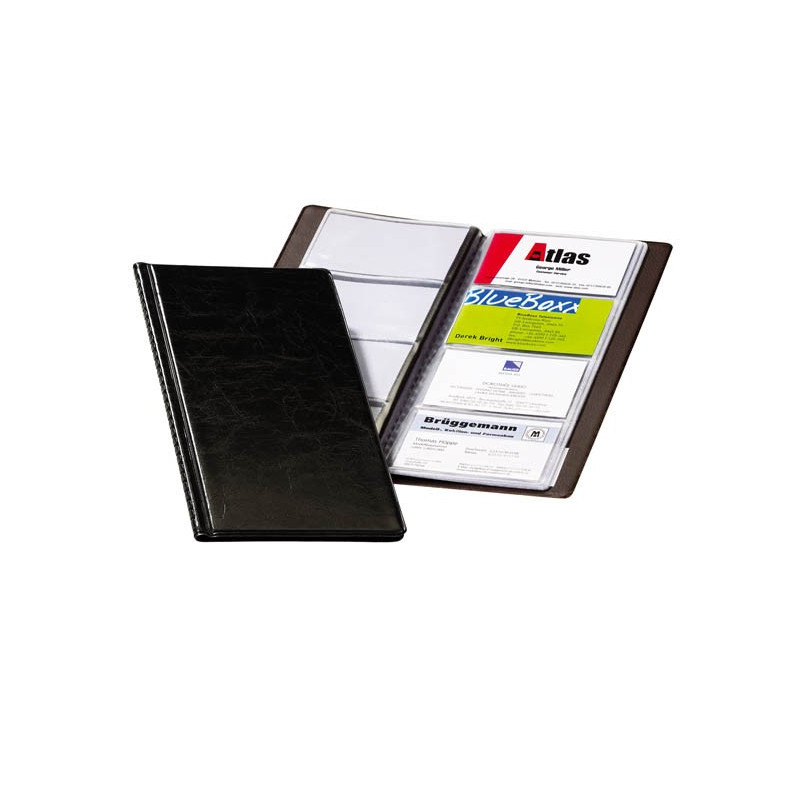 Käyntikorttikansio 96 muovia musta