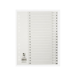 Numerohakemisto 1-20 Kartonki