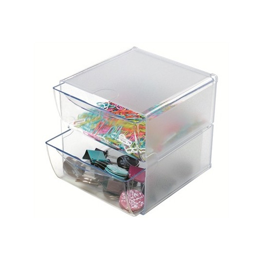 Säilytyskuutio 2 vetolaatikkoa Deflecto