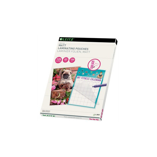 Laminointitasku A4 125mic MATTA Leitz UDT /100kpl (ltk)