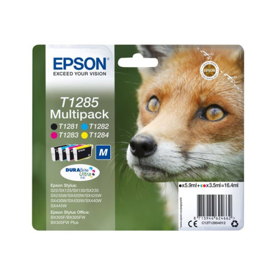 Epson C13T12854010 Bk/C/M/Y 4-pakkaus