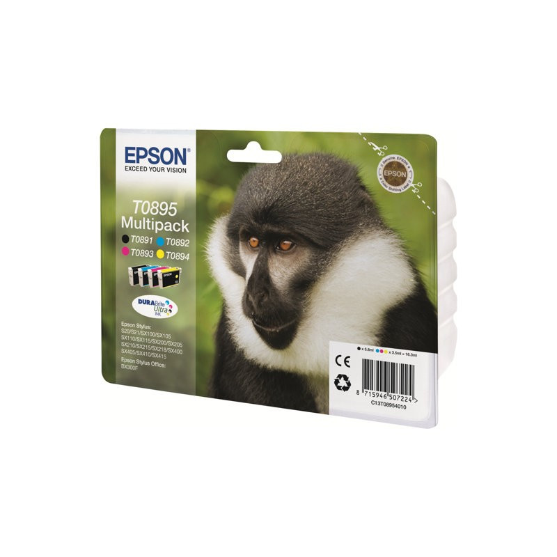 Epson T0895 Multipack Mustepatruunat 4-väriä