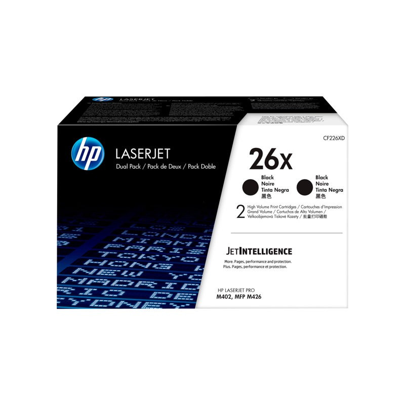 HP 2x 26X CF226XD Musta 2x9K Laserkasetti