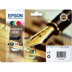 Epson T1636 (16XL) Multipack 4 mustepatruunaa CMYK