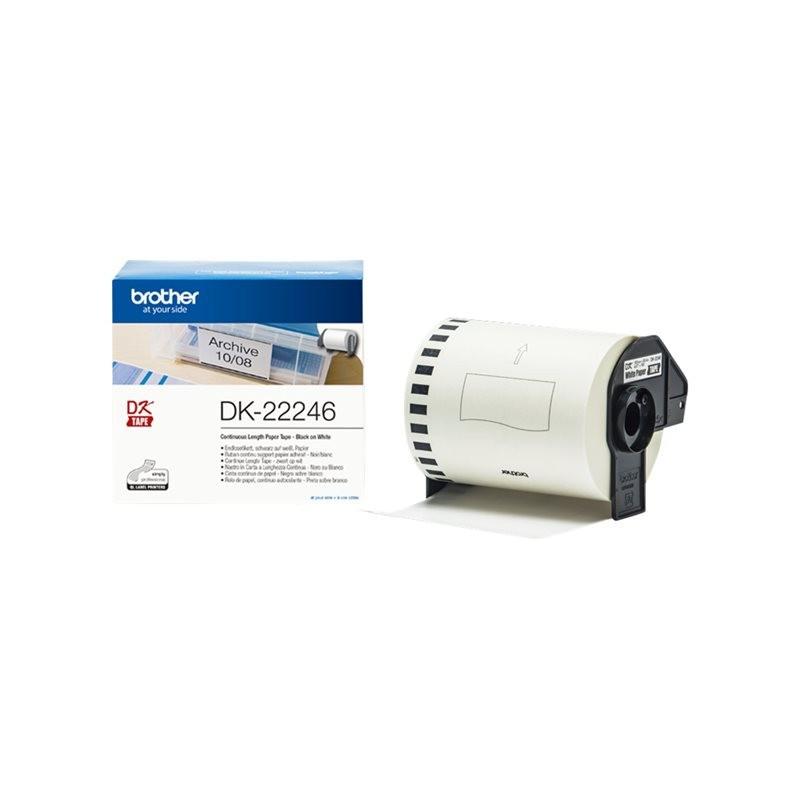 Brother DK-22243 tarra 103mm musta/valkoinen