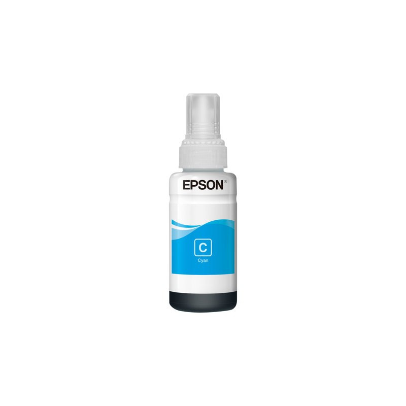 Epson 664 EcoTank Cyan Mustesäiliö. Alkuperäinen 70 ml:n täytemuste, jolla tulostat jopa 7500 sivua.