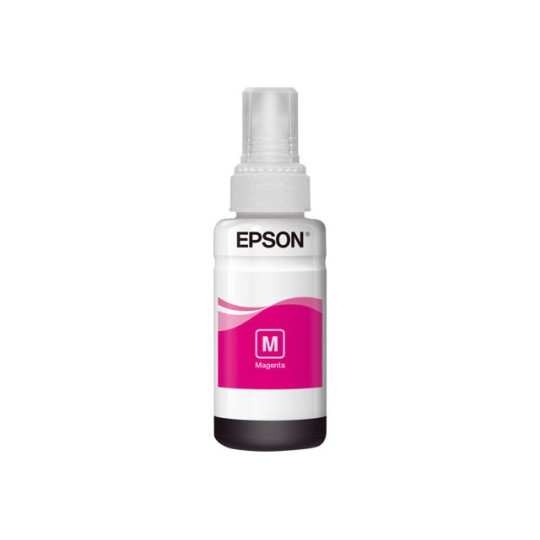 Epson 664 EcoTank Magenta Mustesäiliö. Alkuperäinen 70 ml:n täytemuste, jolla tulostat jopa 7500 sivua.