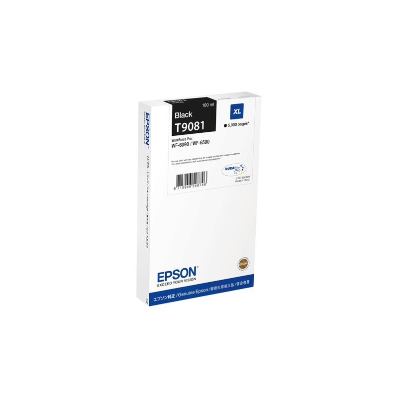 Epson T9081XL Musta Mustepatruuna 5K
