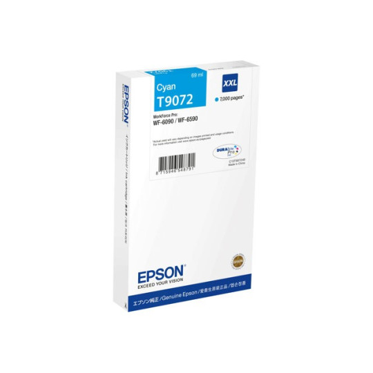 Epson T9072XXL Cyan Mustepatruuna 7K