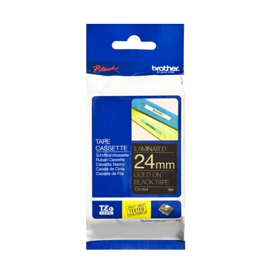Brother TZe-354 24mm Kulta/Musta (P-Touch)