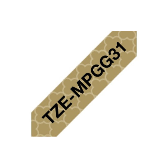 Brother TZe-MPGG34 12mm Musta/Kulta (P-Touch)
