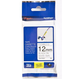 Brother TZe-FX231 12mm Musta/Valkoinen (P-Touch FLEX)