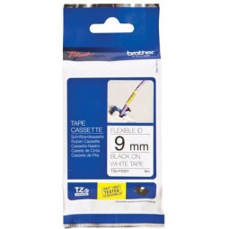 Brother TZe-FX221 9mm Musta/Valkoinen (P-Touch FLEX)