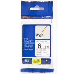 Brother TZe-FX211 6mm Musta/Valkoinen (P-Touch FLEX)