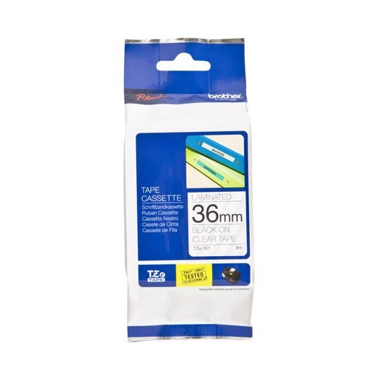 Brother TZe-161 36mm Musta/Kirkas (P-Touch)