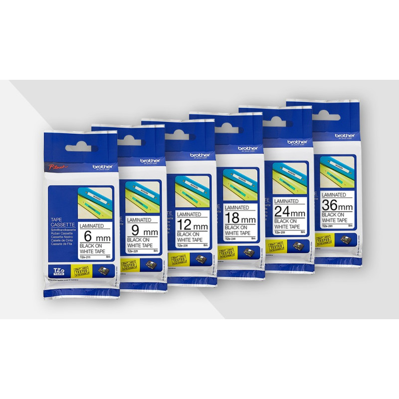 Brother TZe-241 18mm Musta/Valkoinen (P-Touch)