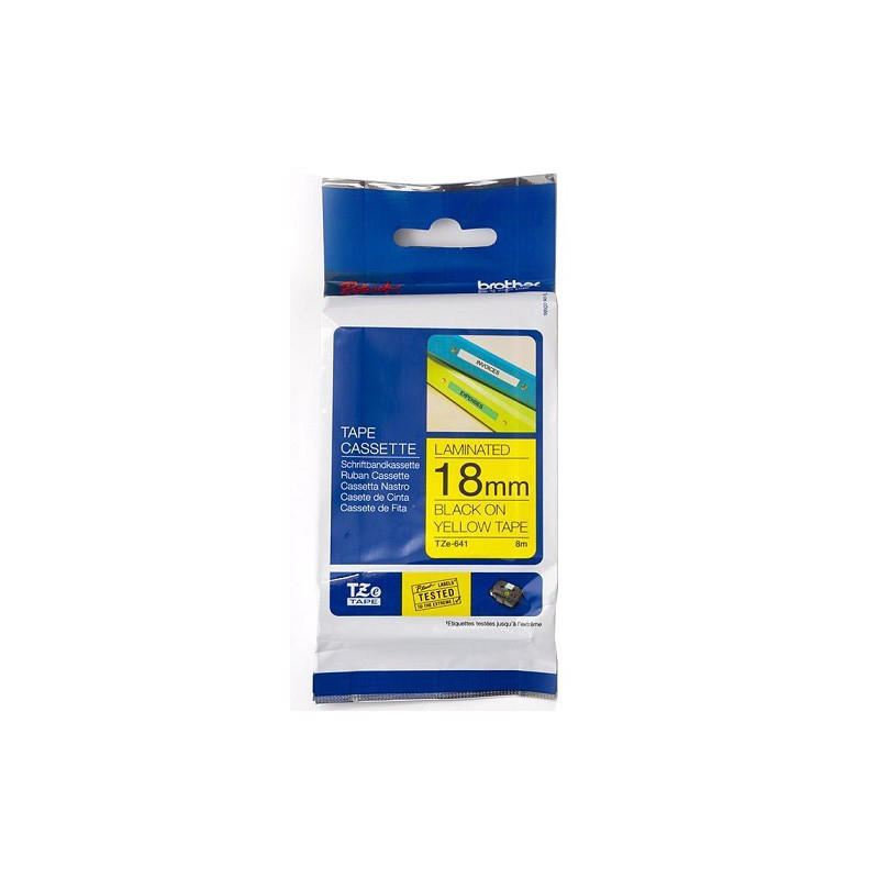 Brother TZe-641 18mm Musta/Keltainen (P-Touch)
