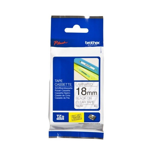 Brother TZe-141 18mm Musta/Kirkas (P-Touch)