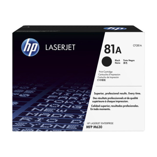 HP 81A Musta Laserkasetti 10,5K (CF281A)