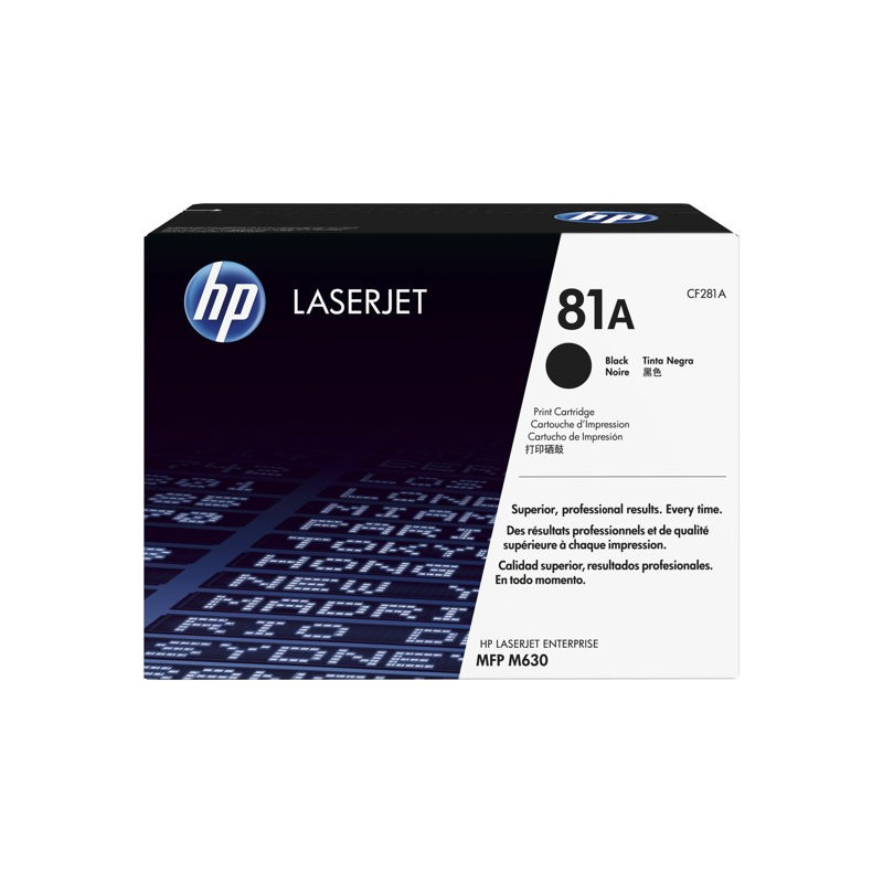 HP 81A Musta Laserkasetti 10,5K (CF281A)
