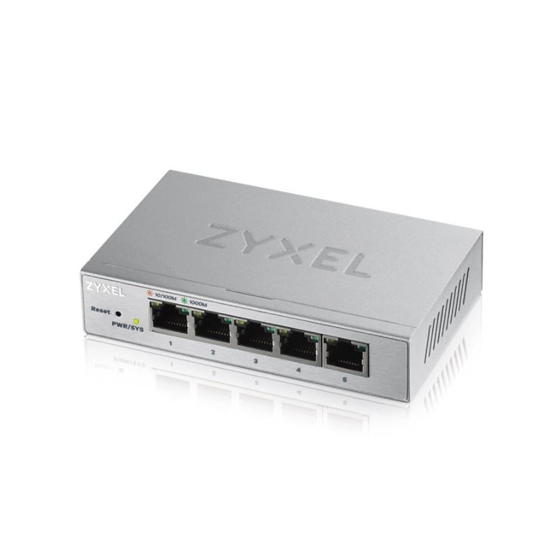 Zyxel GS1200-5 5 Port Web Managed Gigabit Switch Fanless