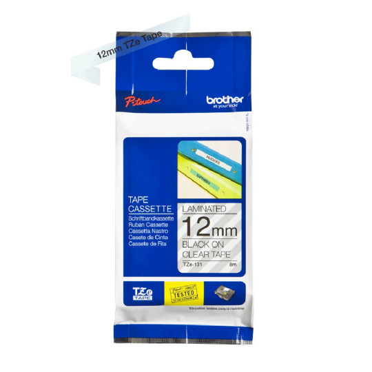 Brother TZe-131 12mm Musta/Kirkas (P-Touch)