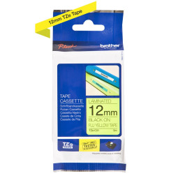 Brother TZe-C31 NEON 12mm Musta/Neonkeltainen (P-Touch)