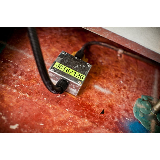 Brother TZe-C31 NEON 12mm Musta/Neonkeltainen (P-Touch)