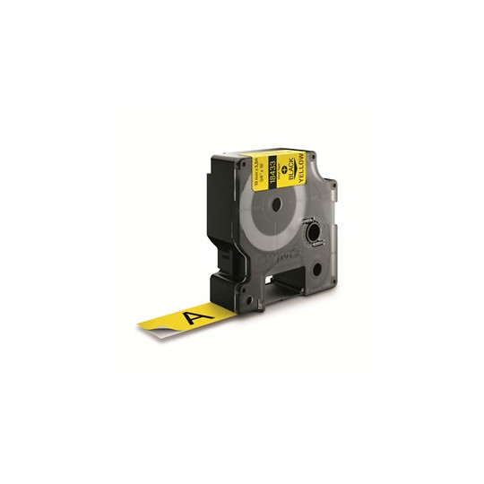 Dymo RP 19mm Vinyyliteippi musta/keltainen 18433