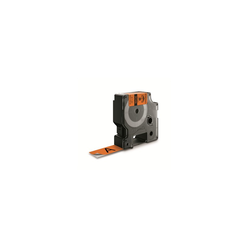 Dymo RP 19mm Vinyyliteippi musta/oranssi 18436