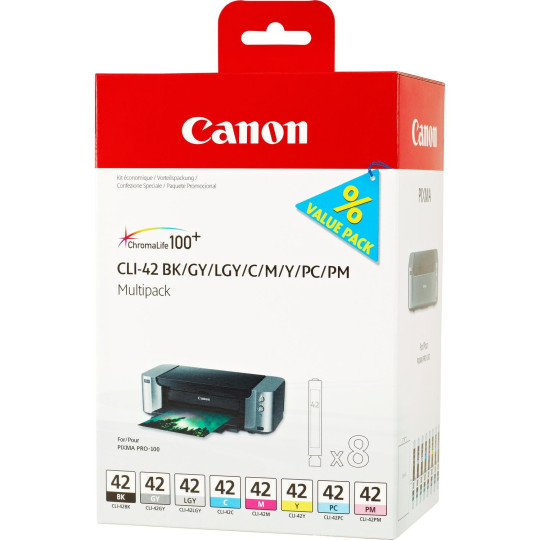 Canon CLI-42 Multipack BK/C/M/Y/PM/PC/GY/LGY