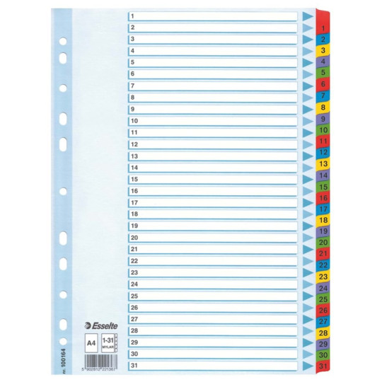 Numerohakemisto 1-31 Esselte Mylar A4 100164