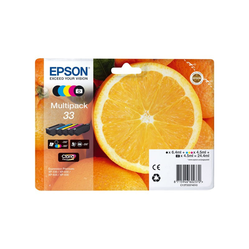 Epson 33 5-väri Multipack BK/PBK/C/M/Y
