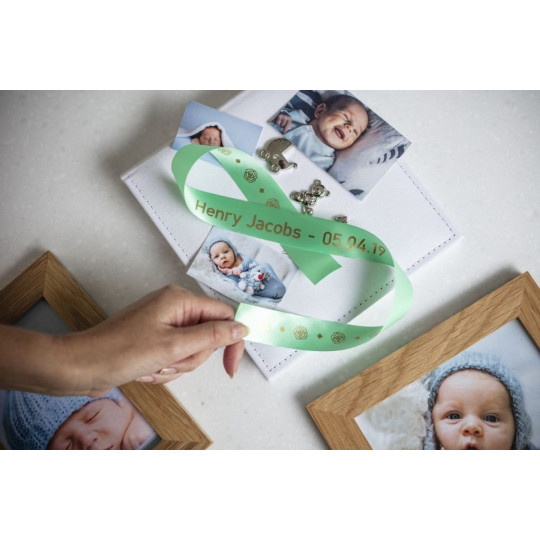 Brother TZe-R354 24mm Satiininauha kulta/mintunvihreä (P-Touch)