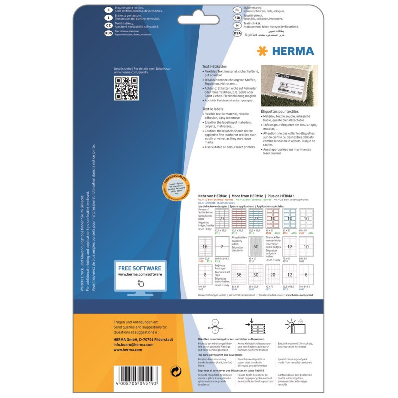 Nimitarra Herma 4519 A5 Valkoinen