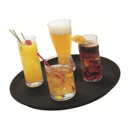 Tarjotin 36cm musta kitkapinta