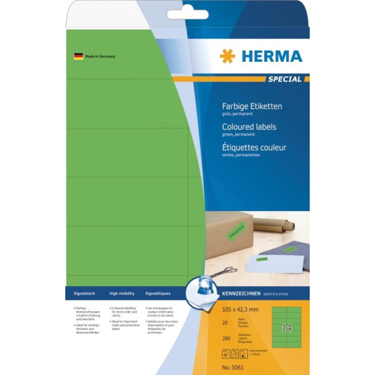Herma 5061 tarra 105x42,3mm Vihreä
