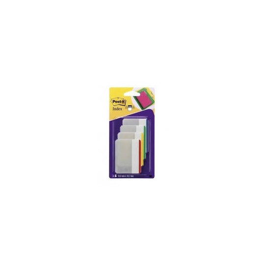 Post-It 686F Index 38x51mm Värilajitelma 24 lappua - päällekirjoitettava ja uudelleenkäytettävä merkkiteippi