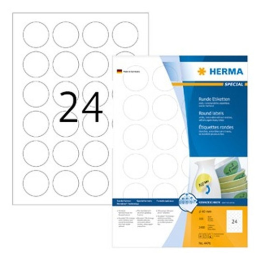 Irtoava tarra pyöreä 40mm Herma 4476 Movables