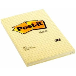 Viestilappu 102x152 Post-it 662 Ruutu, enemmän kirjoitustilaa