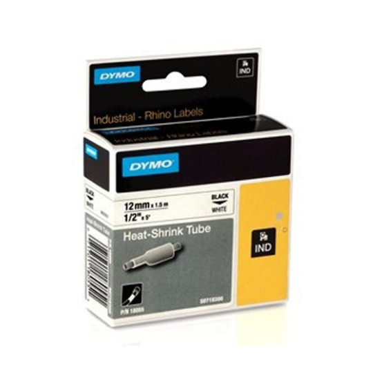 Dymo RP 12mm Valkoinen Lämpökutistesukka