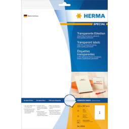 Herma 8964 läpinäkyvä tarra 210x297mm 1-jakoinen