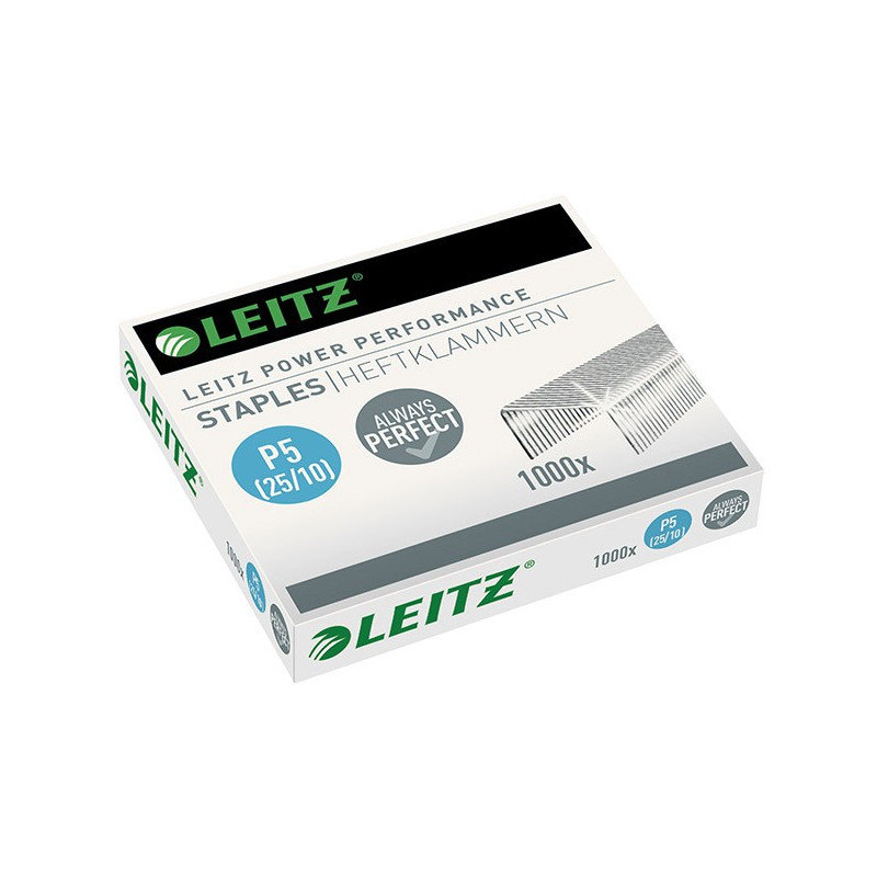 Leitz Power Performance P5-nitomanasta 25/10 erityisesti Leitz-nitojille, jotka käyttävät tuhdimpaa 25/10 nastaa