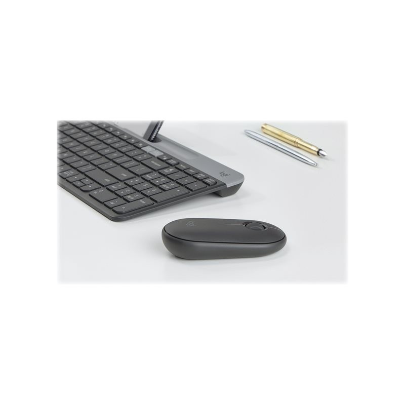 Logitech M350 Pebble Langaton hiiri Grafiitinharmaa